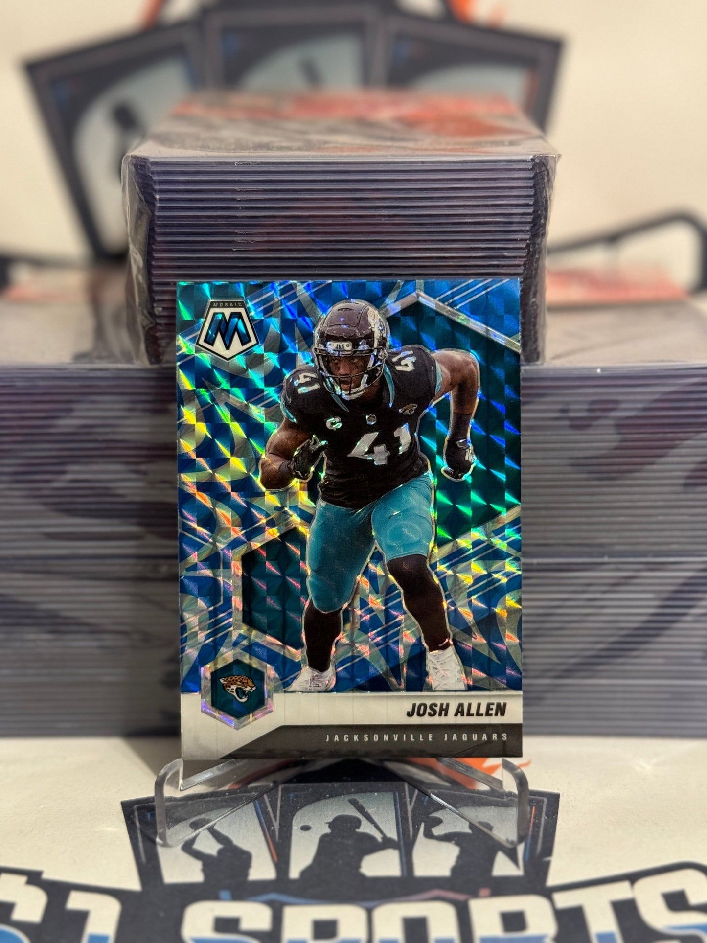 2021 Panini Mosaic (Blue Reactive Prizm) Josh Allen #102