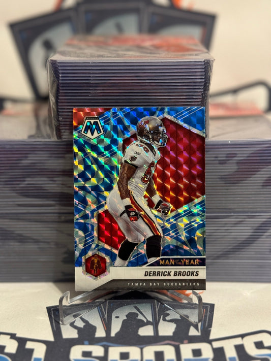 2021 Panini Mosaic (Blue Reactive Prizm, Man of the Year) Derrick Brooks #274