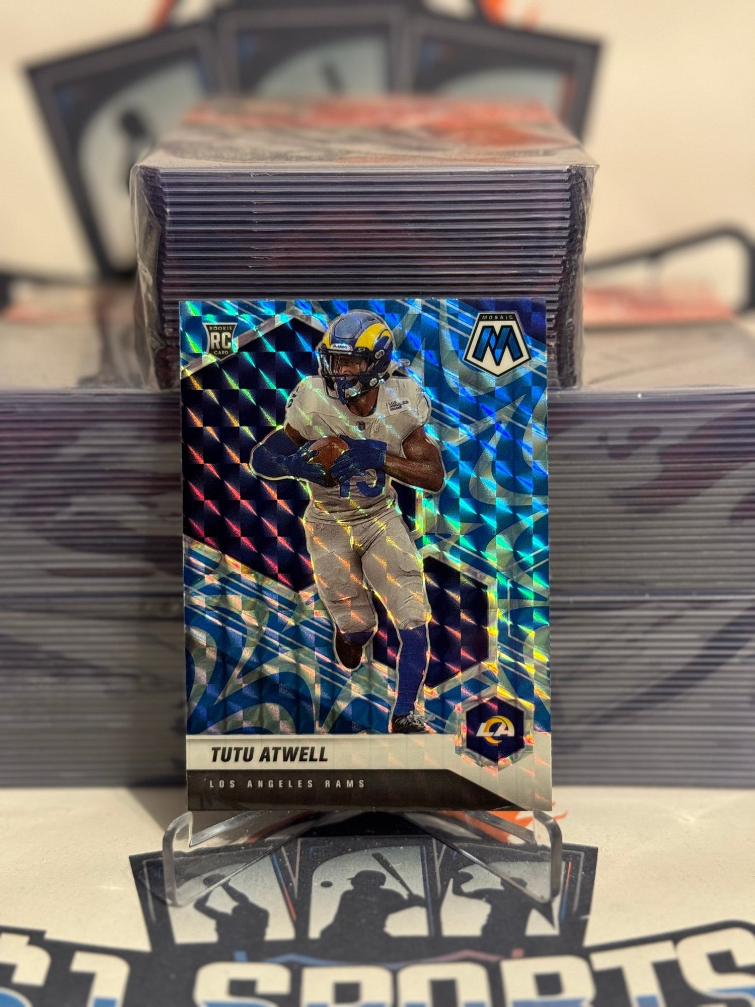 2021 Panini Mosaic (Blue Reactive Prizm) Tutu Atwell Rookie #320