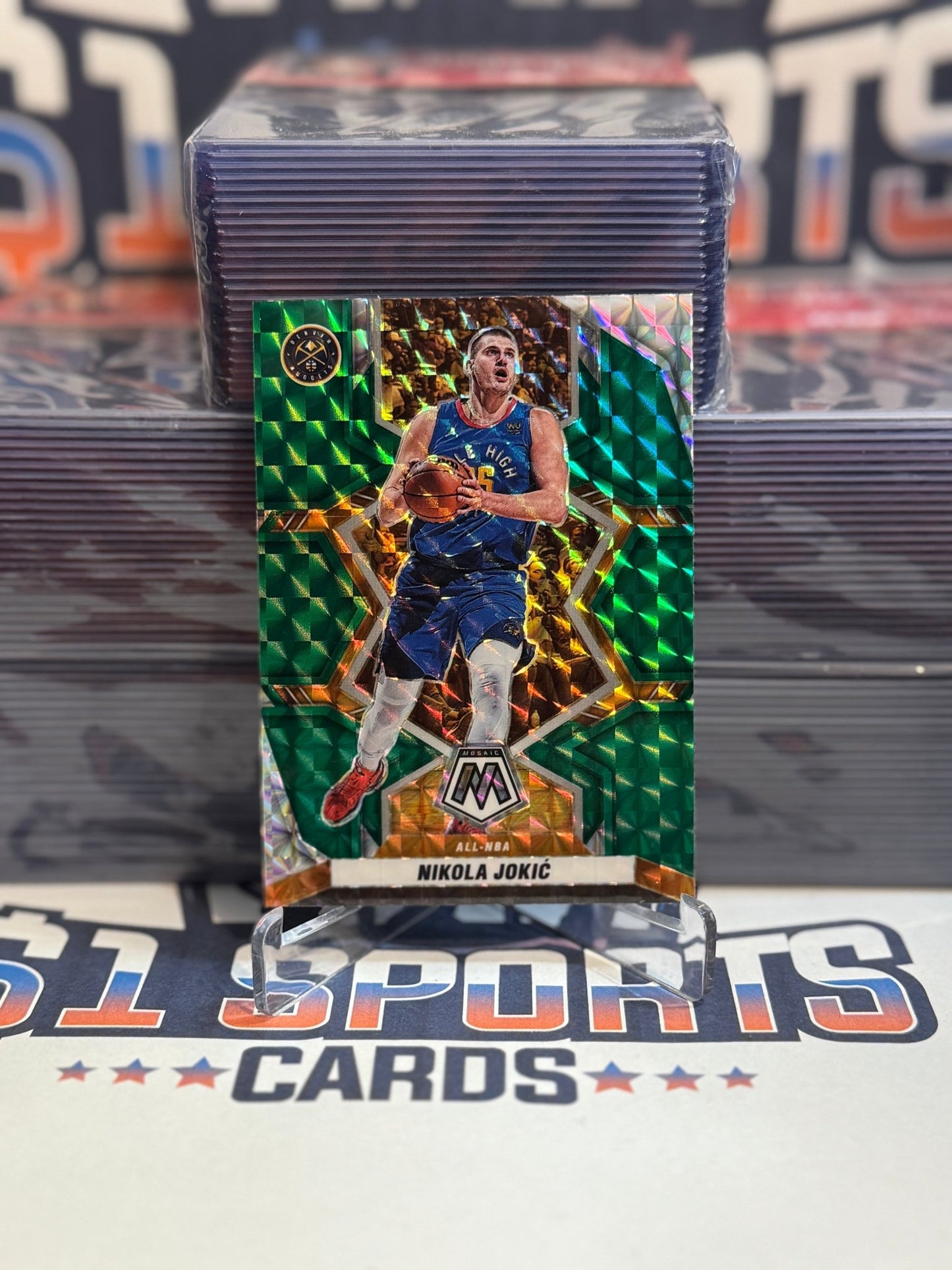 2021 Panini Mosaic (Green Prizm, All - NBA) Nikola Jokic #283