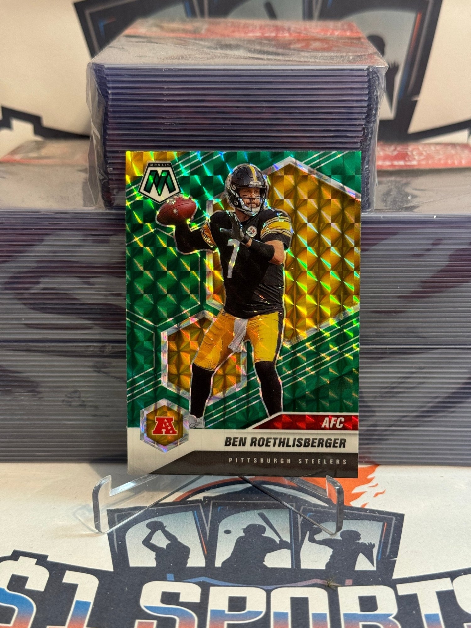 2021 Panini Mosaic (Green Prizm) Ben Roethlisberger #230