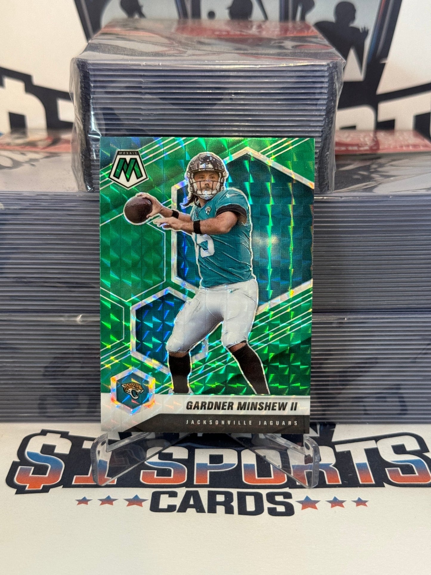 2021 Panini Mosaic (Green Prizm) Gardner Minshew II #98