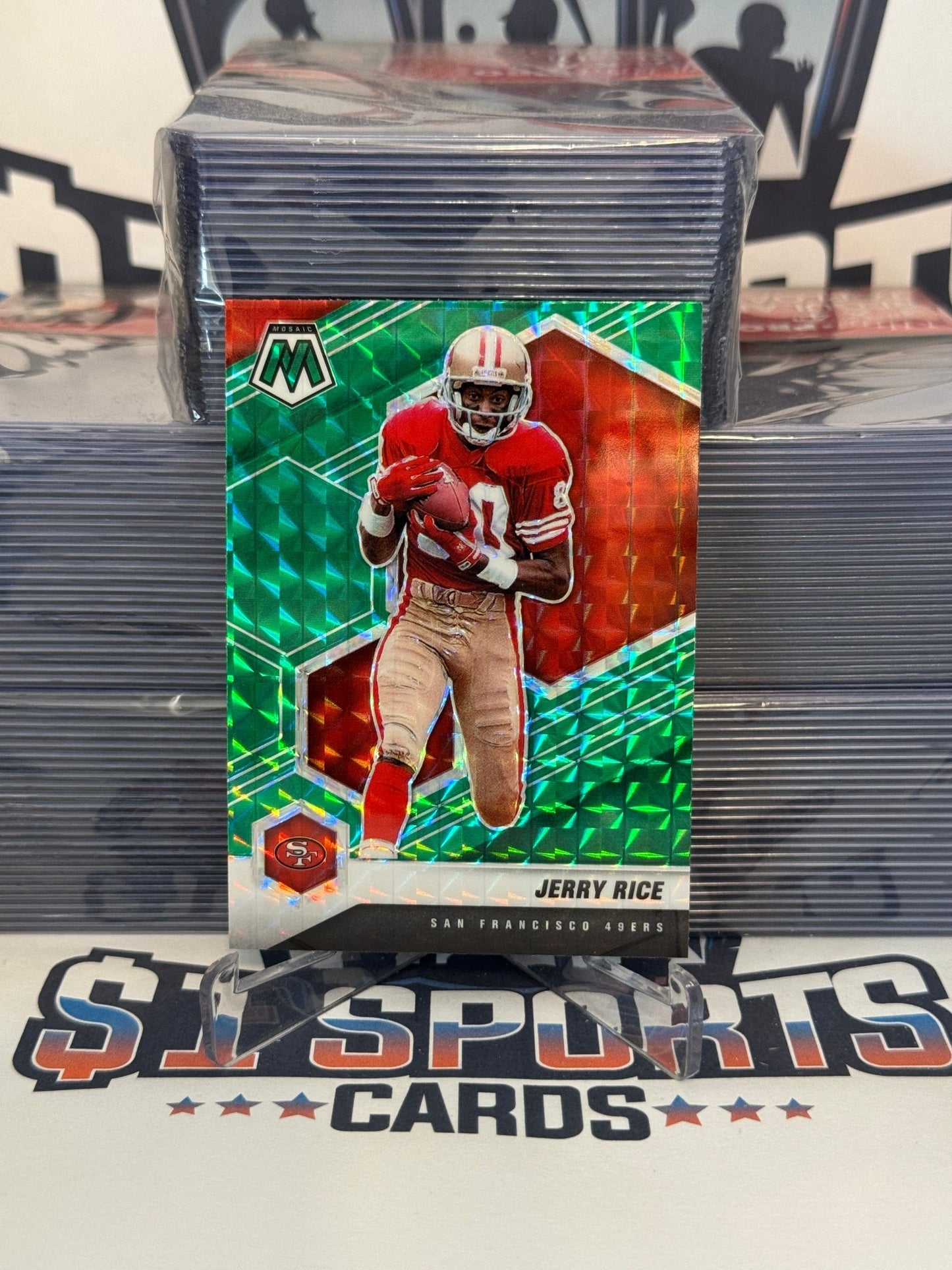 2021 Panini Mosaic (Green Prizm) Jerry Rice #175