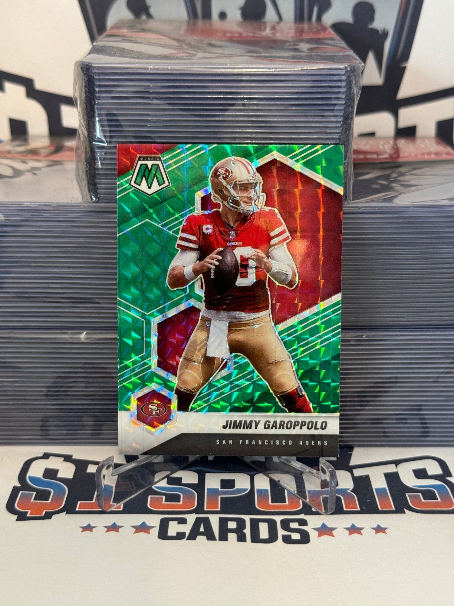 2021 Panini Mosaic (Green Prizm) Jimmy Garoppolo #173