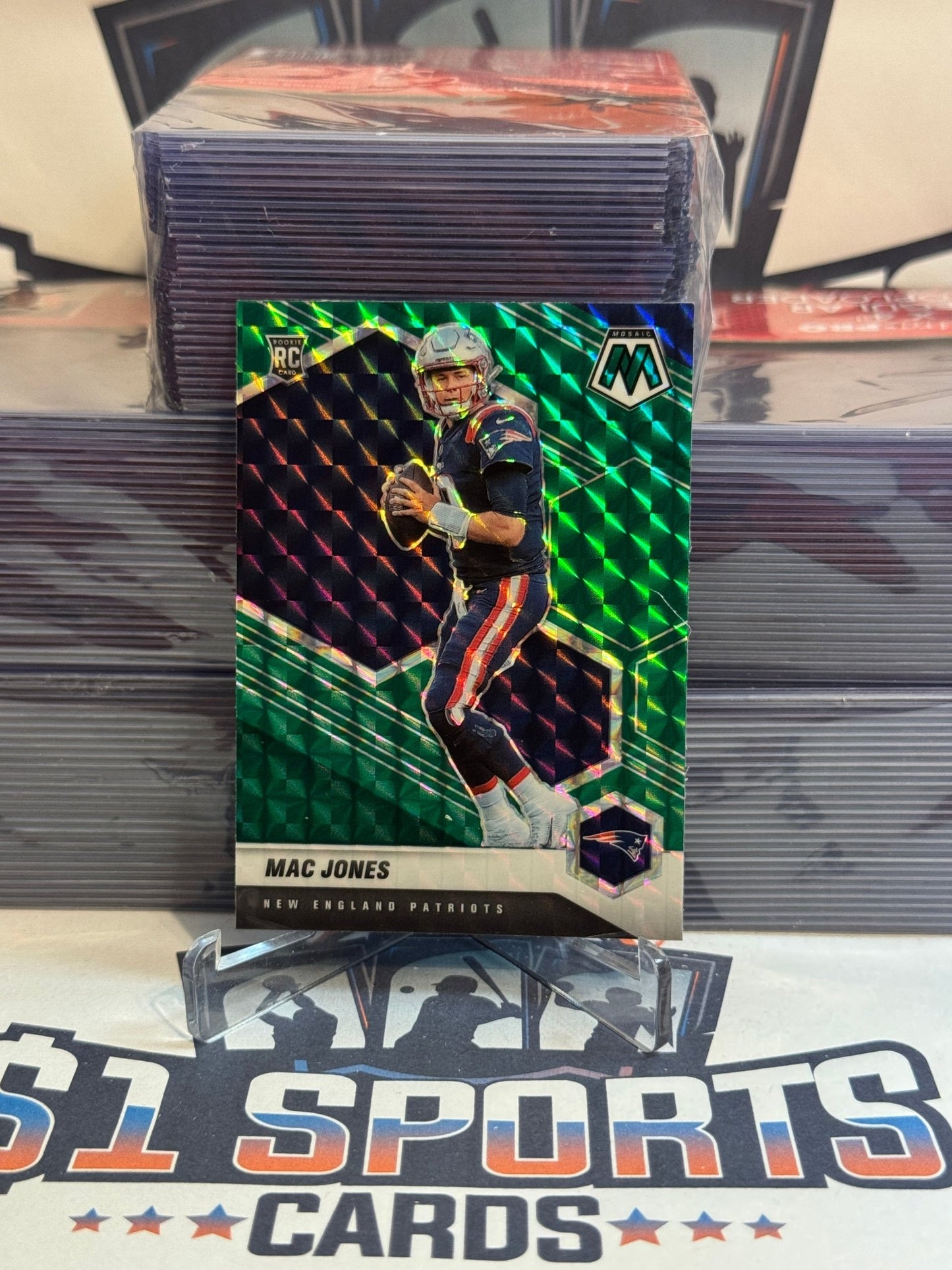 2021 Panini Mosaic (Green Prizm) Mac Jones Rookie #306