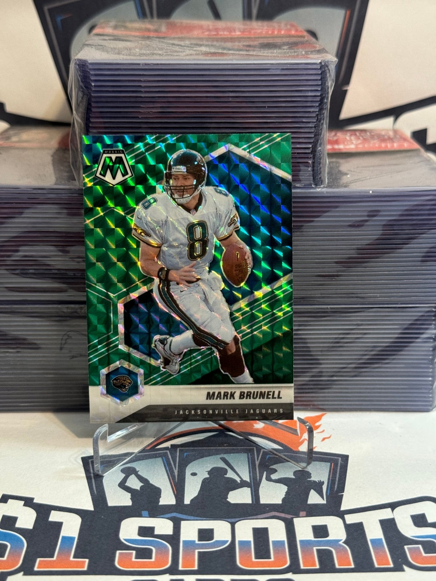 2021 Panini Mosaic (Green Prizm) Mark Brunell #97