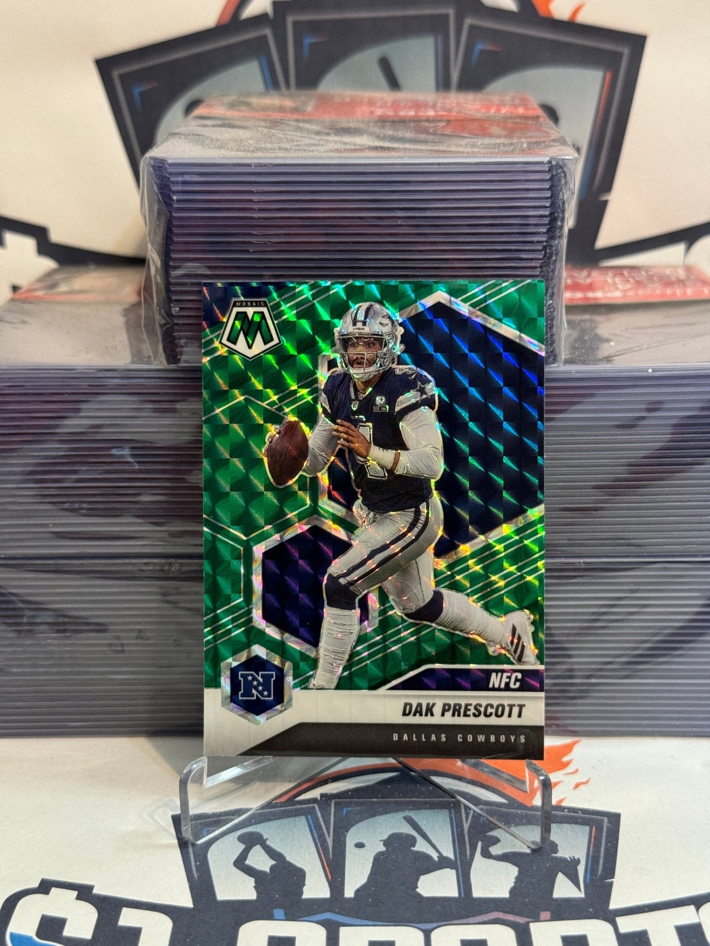 2021 Panini Mosaic (Green Prizm, NFC) Dak Prescott #202