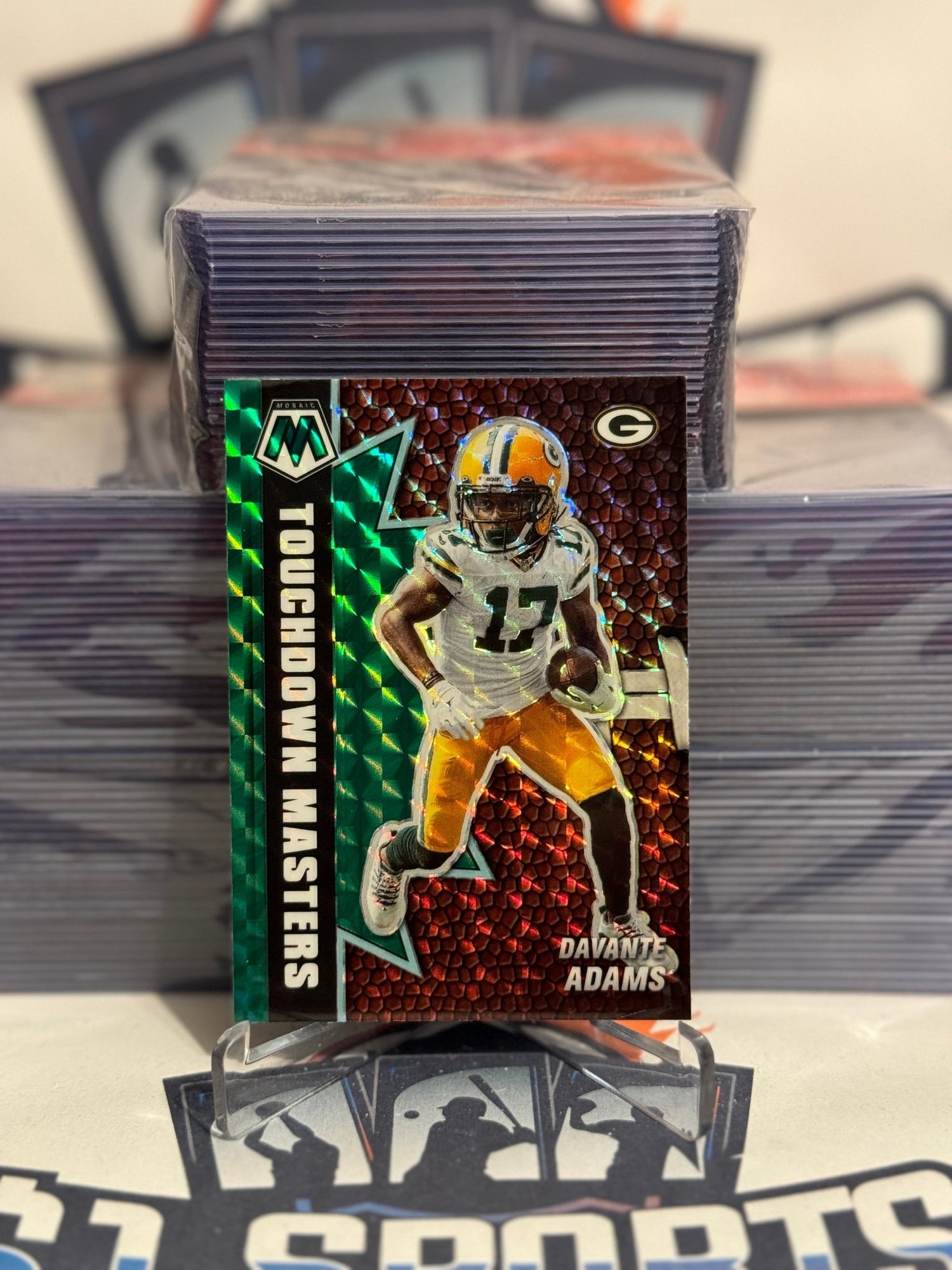 2021 Panini Mosaic (Green Prizm, Touchdown Masters) Devante Adams #TM-2