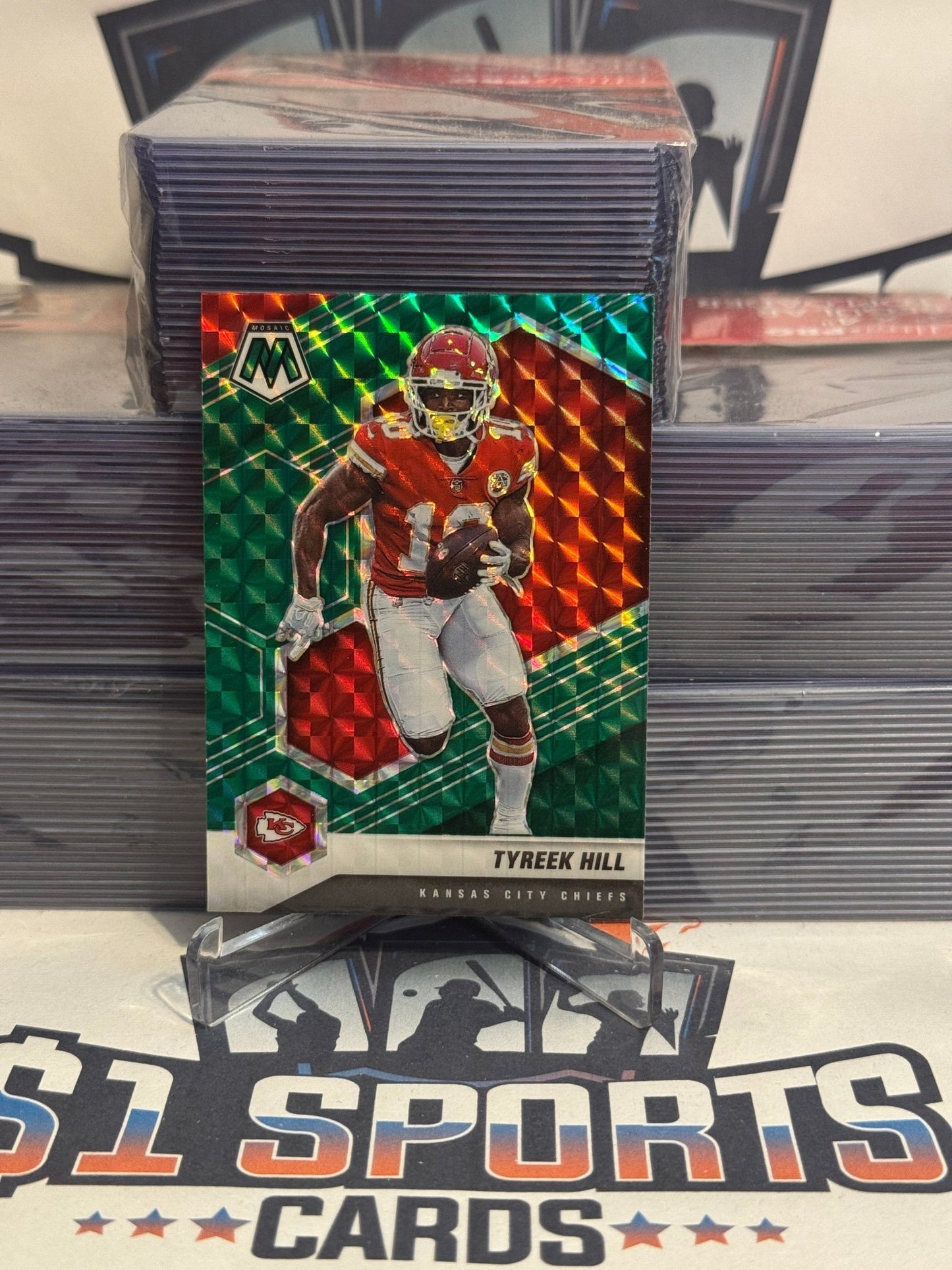 2021 Panini Mosaic (Green Prizm) Tyreek Hill #5