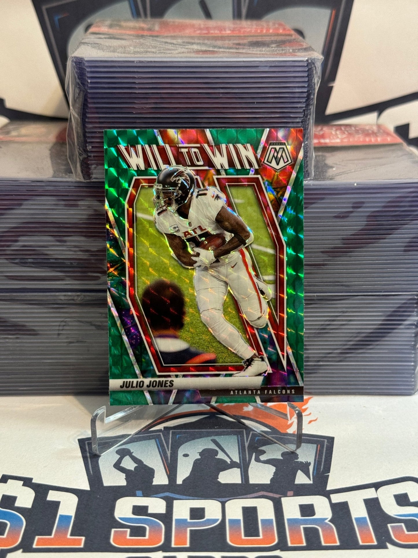 2021 Panini Mosaic (Green Prizm, Will to Win) Julio Jones #WW - 14