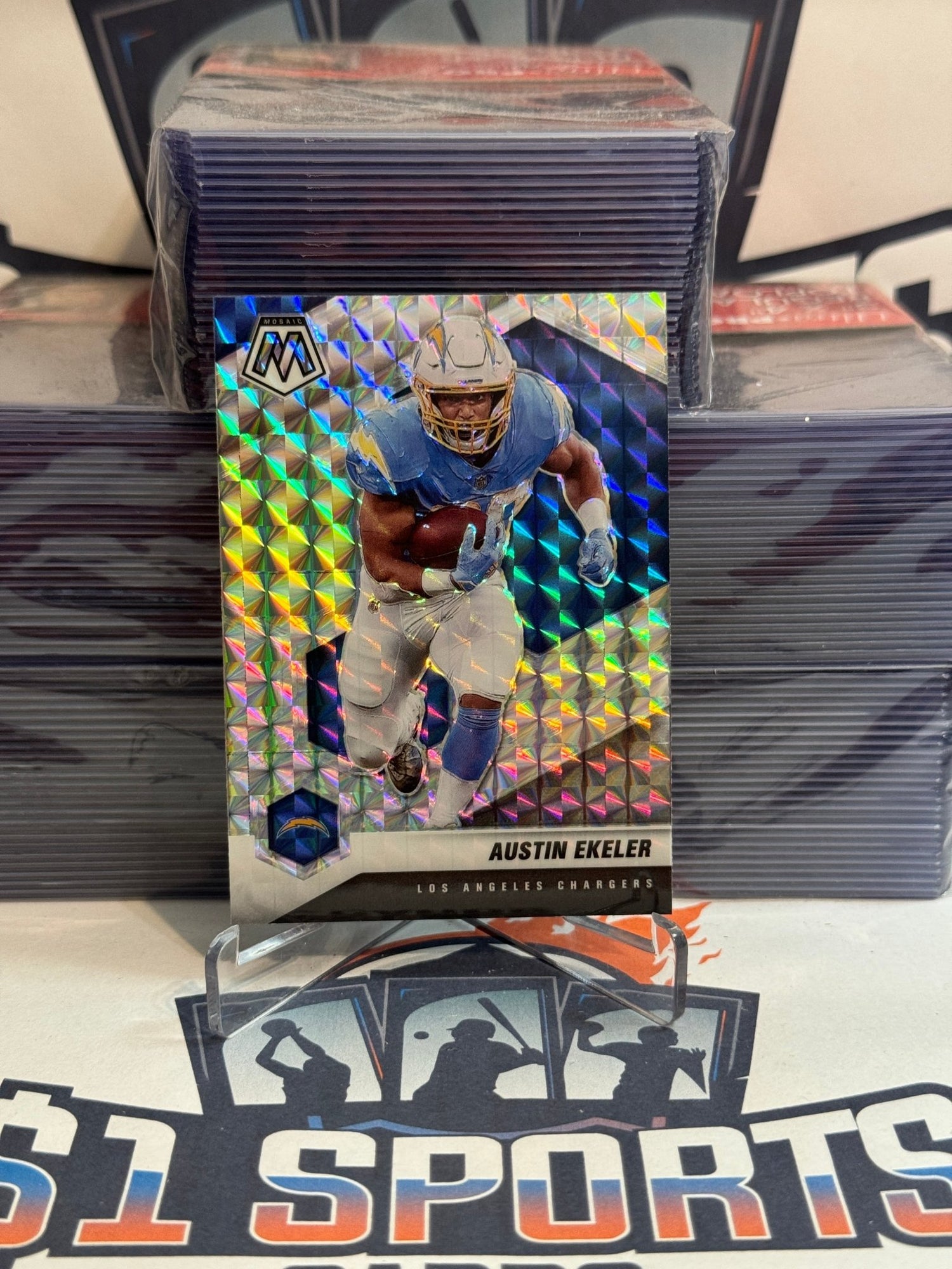 2021 Panini Mosaic (Mosaic Prizm) Austin Ekeler #114