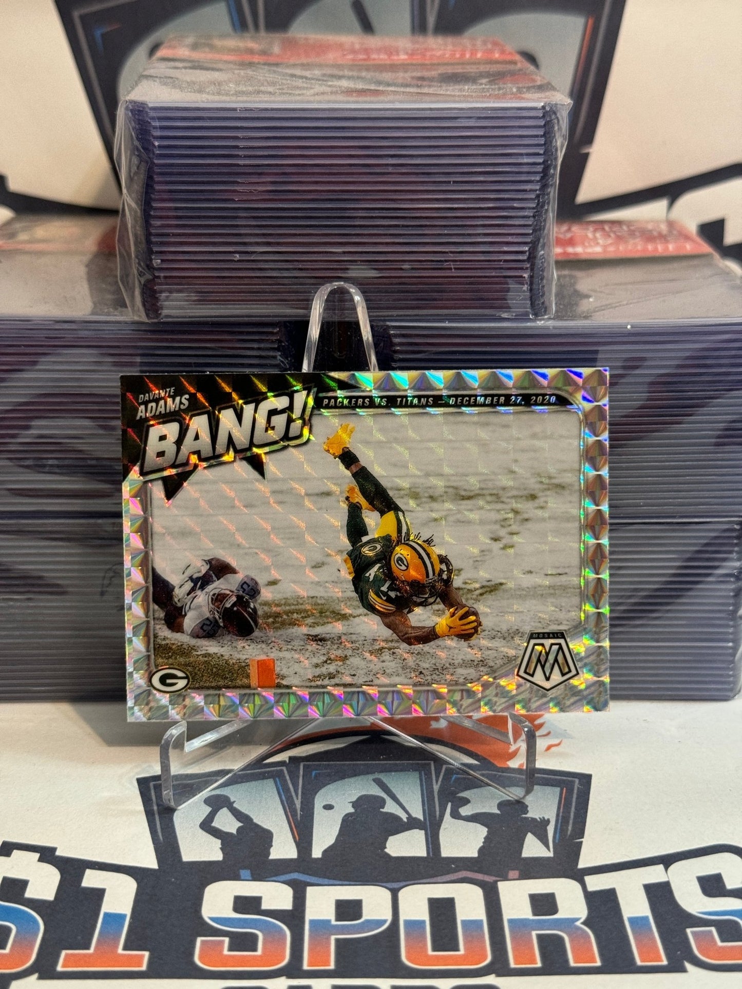 2021 Panini Mosaic (Mosaic Prizm, Bang!) Davante Adams #B - 14