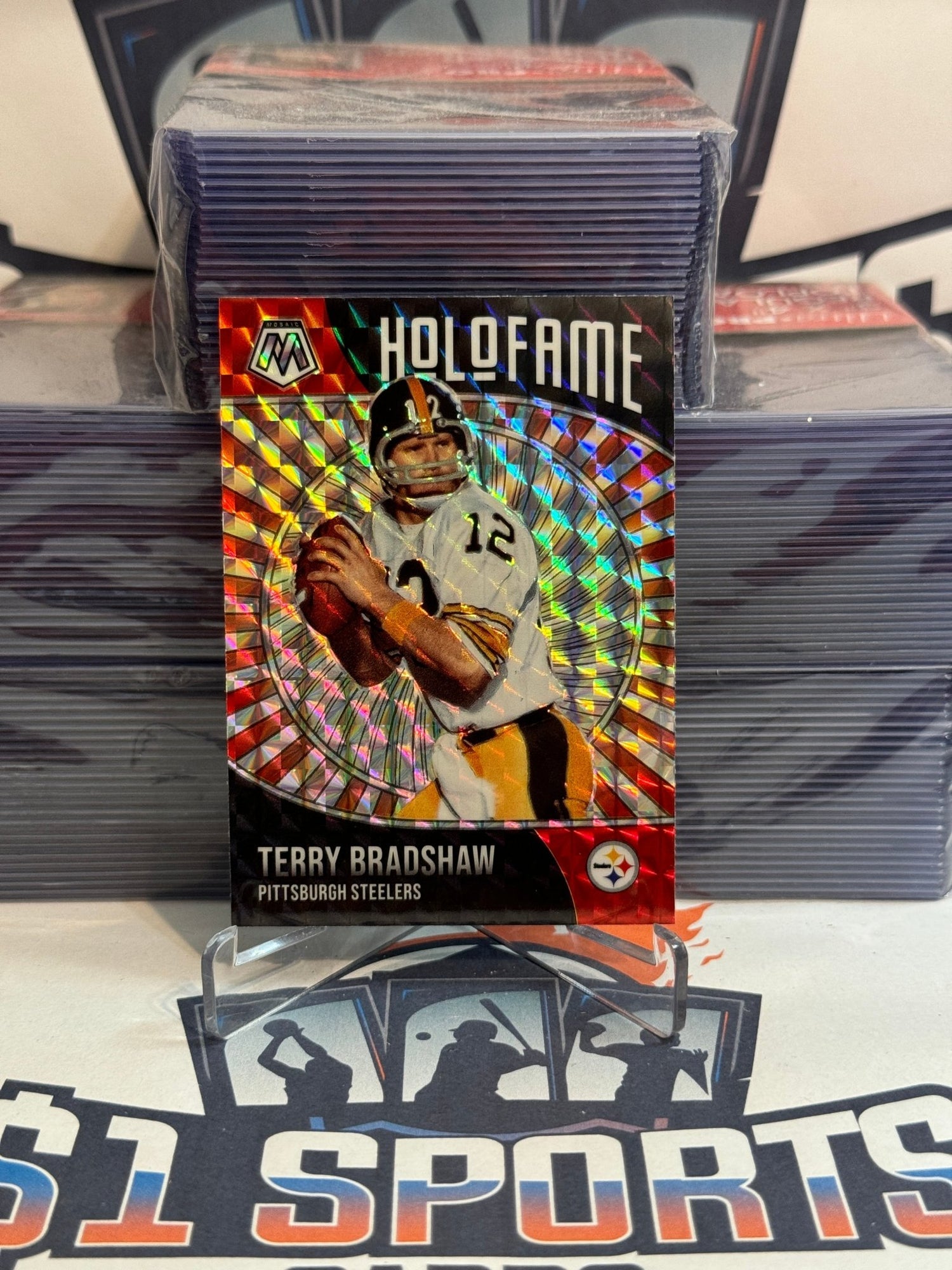 2021 Panini Mosaic (Mosaic Prizm, HoloFame) Terry Bradshaw #12