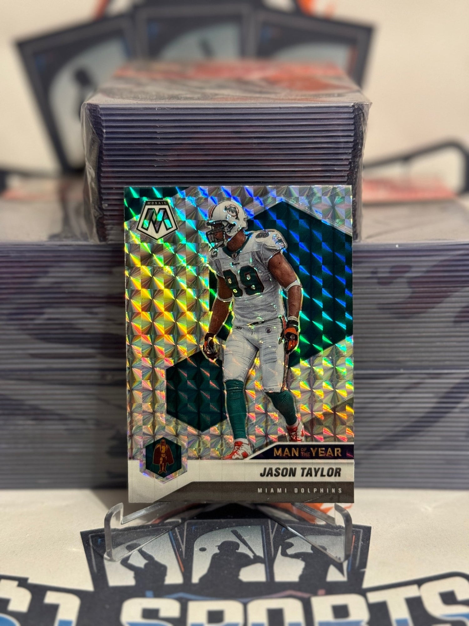 2021 Panini Mosaic (Mosaic Prizm, Man of the Year) Jason Taylor #266