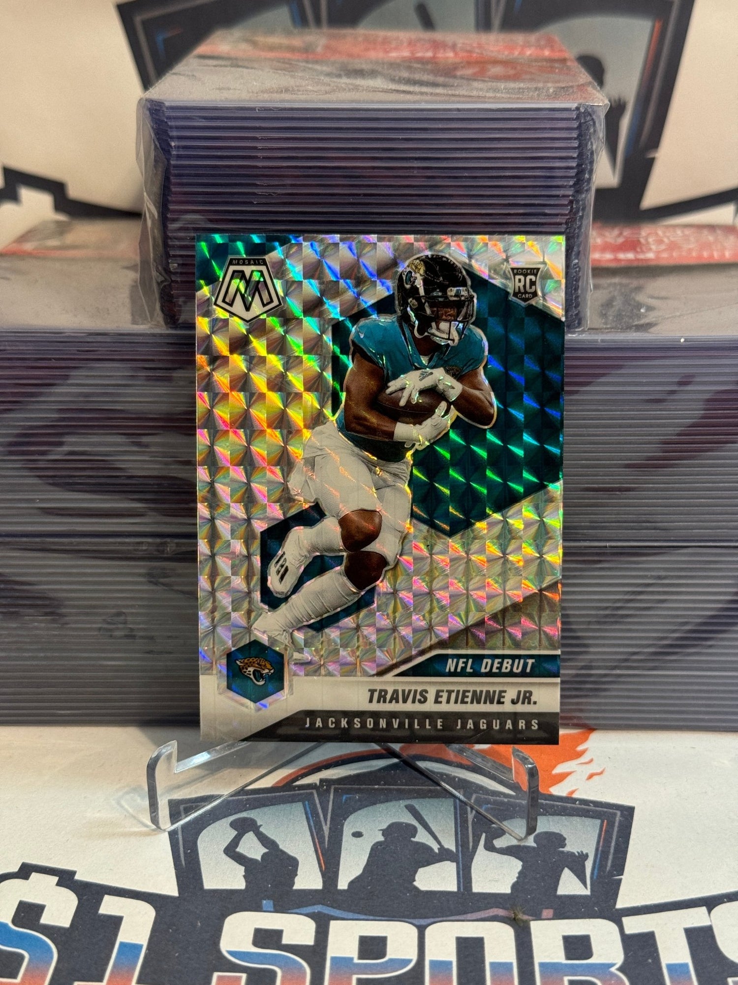 2021 Panini Mosaic (Mosaic Prizm, NFL Debut) Travis Etienne Jr. Rookie #253