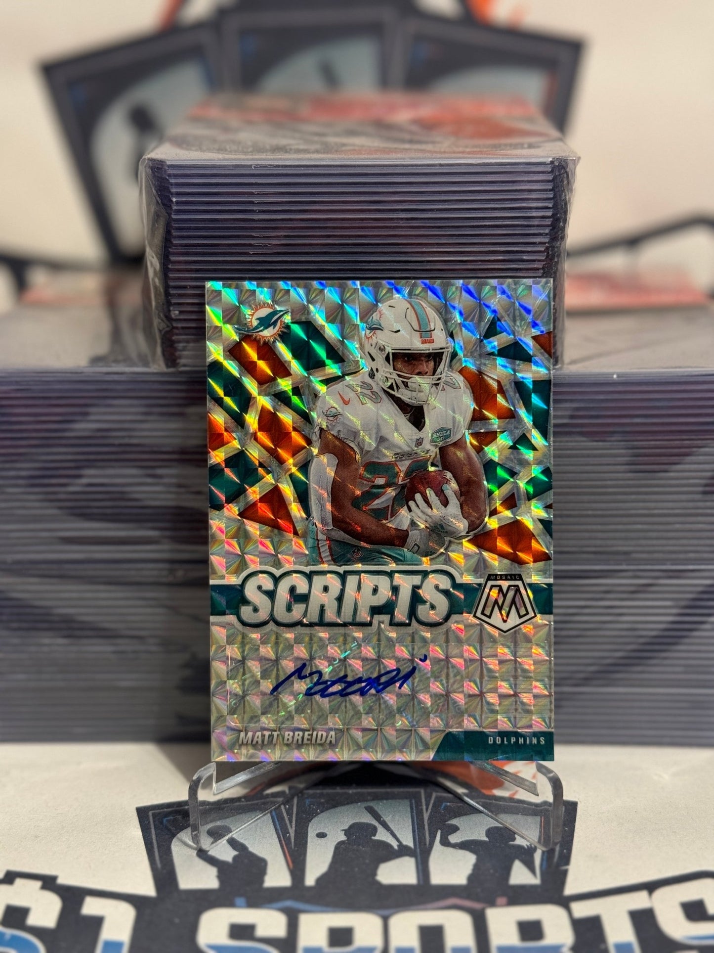 2021 Panini Mosaic (Mosaic Prizm, Scripts Auto) Matt Breida #S-MAB