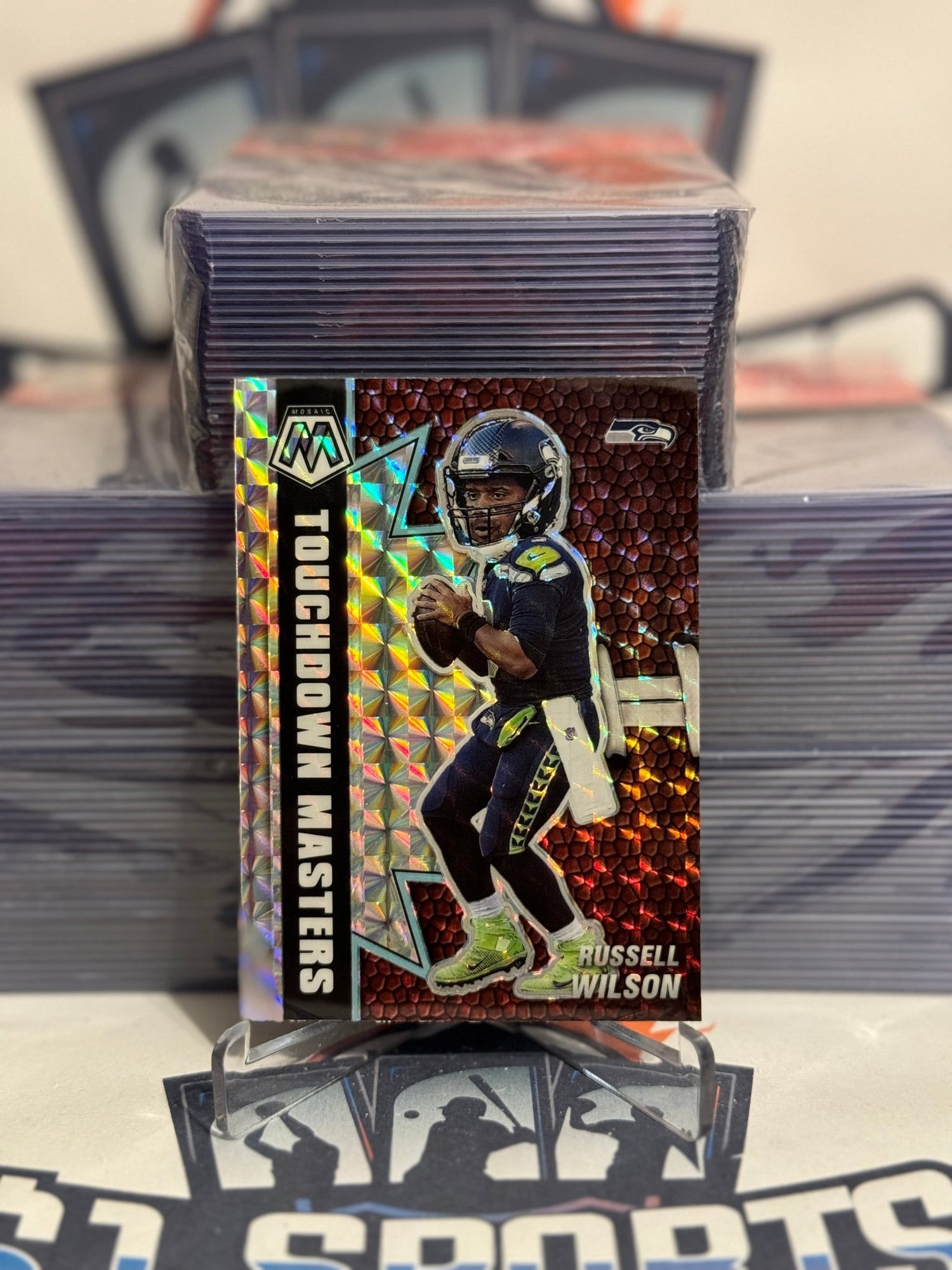 2021 Panini Mosaic (Mosaic Prizm, Touchdown Masters) Russell Wilson #TM-13