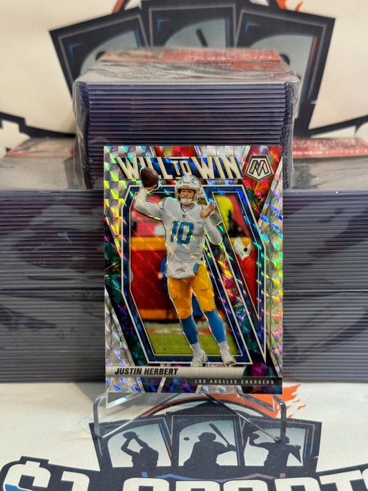 2021 Panini Mosaic (Mosaic Prizm, Will to Win) Justin Herbert #WW - 4