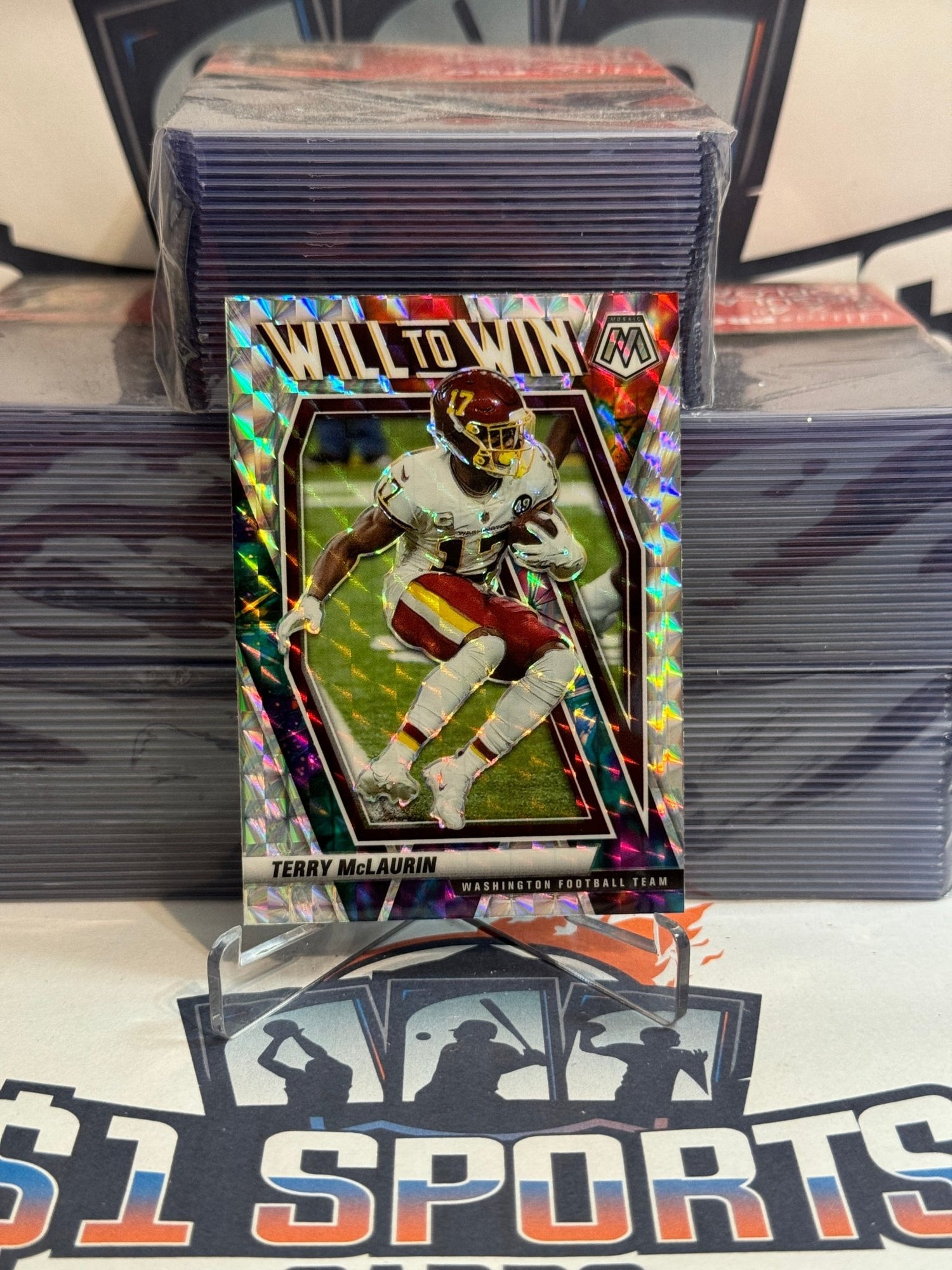 2021 Panini Mosaic (Mosaic Prizm, Will to Win) Terry McLaurin #WW - 15