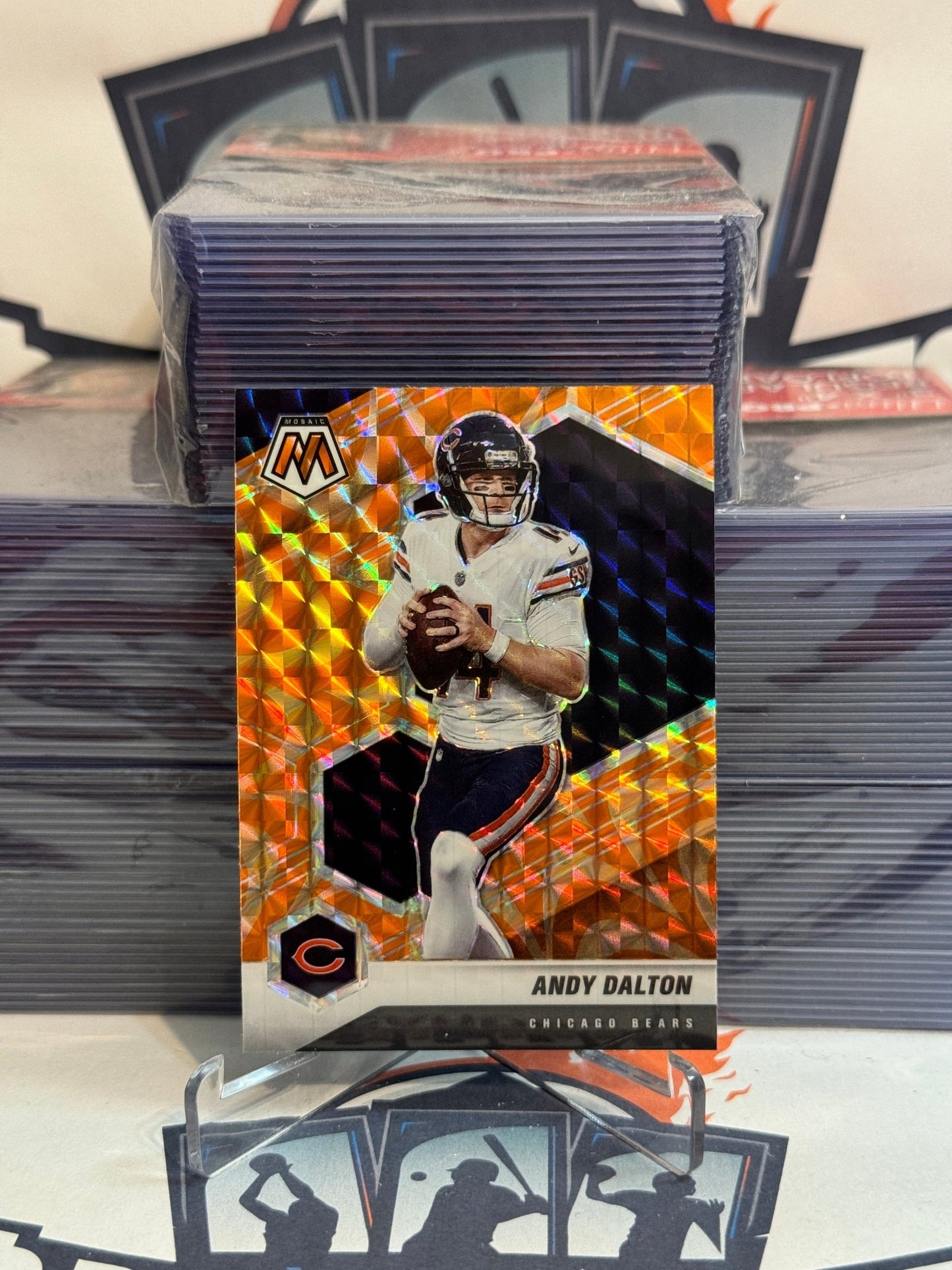 2021 Panini Mosaic (Orange Reactive Prizm) Andy Dalton #44