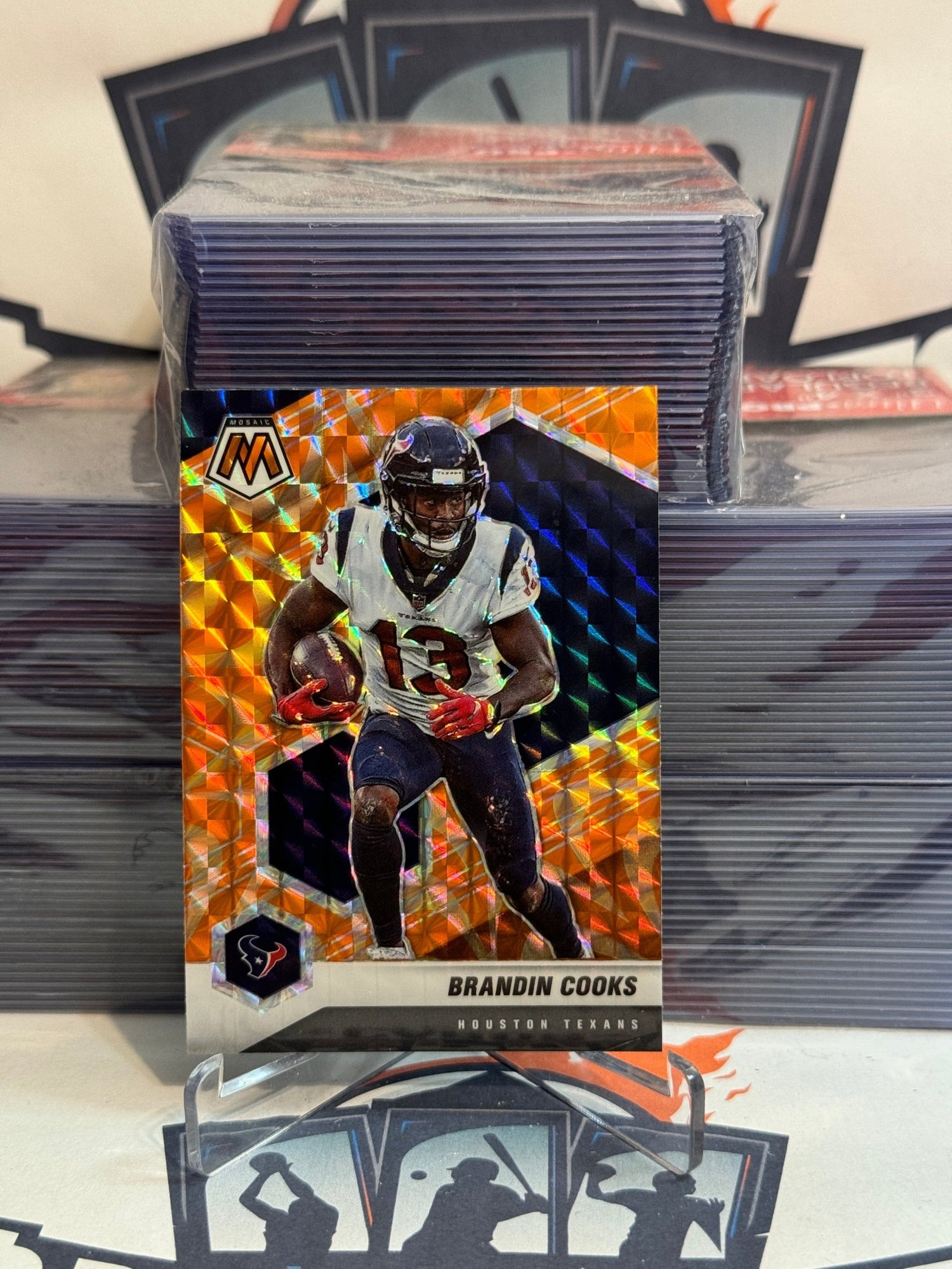 2021 Panini Mosaic (Orange Reactive Prizm) Brandin Cooks #86