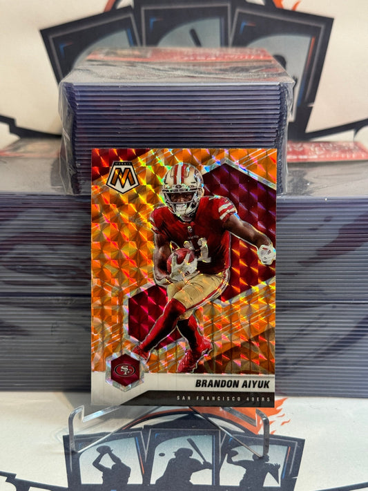 2021 Panini Mosaic (Orange Reactive Prizm) Brandon Aiyuk #177