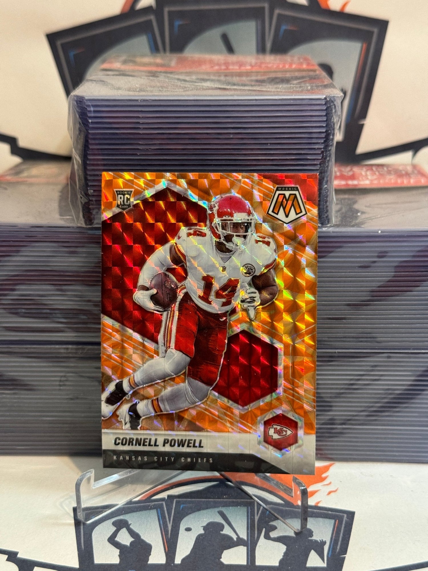 2021 Panini Mosaic (Orange Reactive Prizm) Cornell Powell Rookie #340