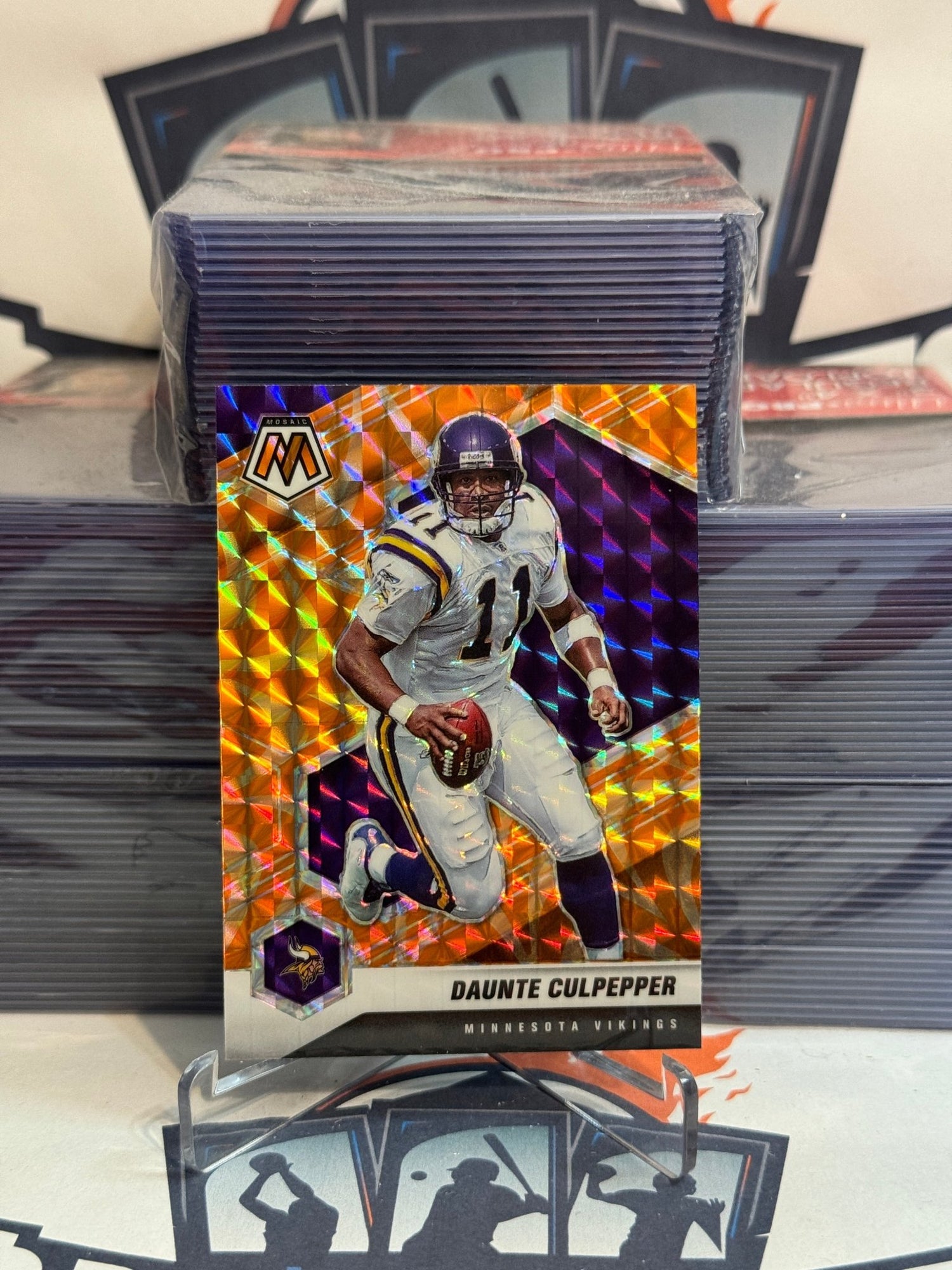 2021 Panini Mosaic (Orange Reactive Prizm) Daunte Culpepper #129