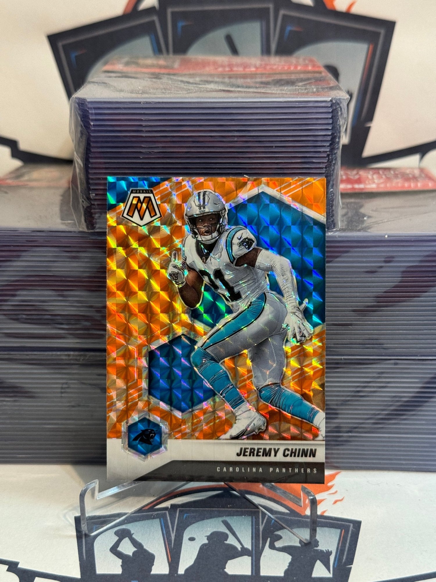 2021 Panini Mosaic (Orange Reactive Prizm) Jeremy Chinn #38