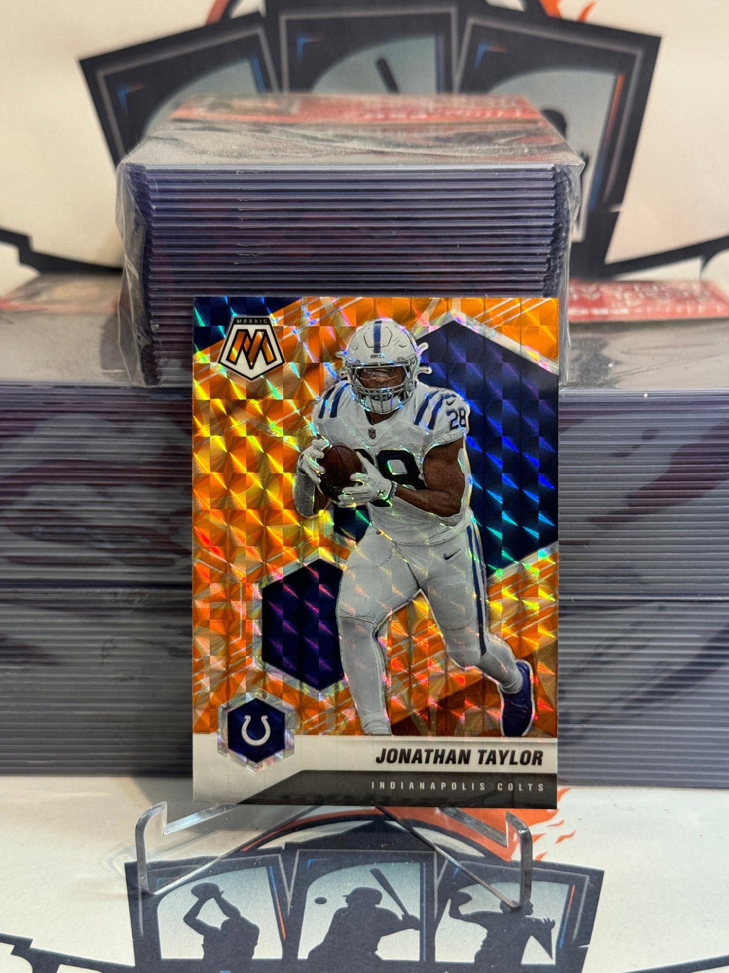 2021 Panini Mosaic (Orange Reactive Prizm) Jonathan Taylor #96