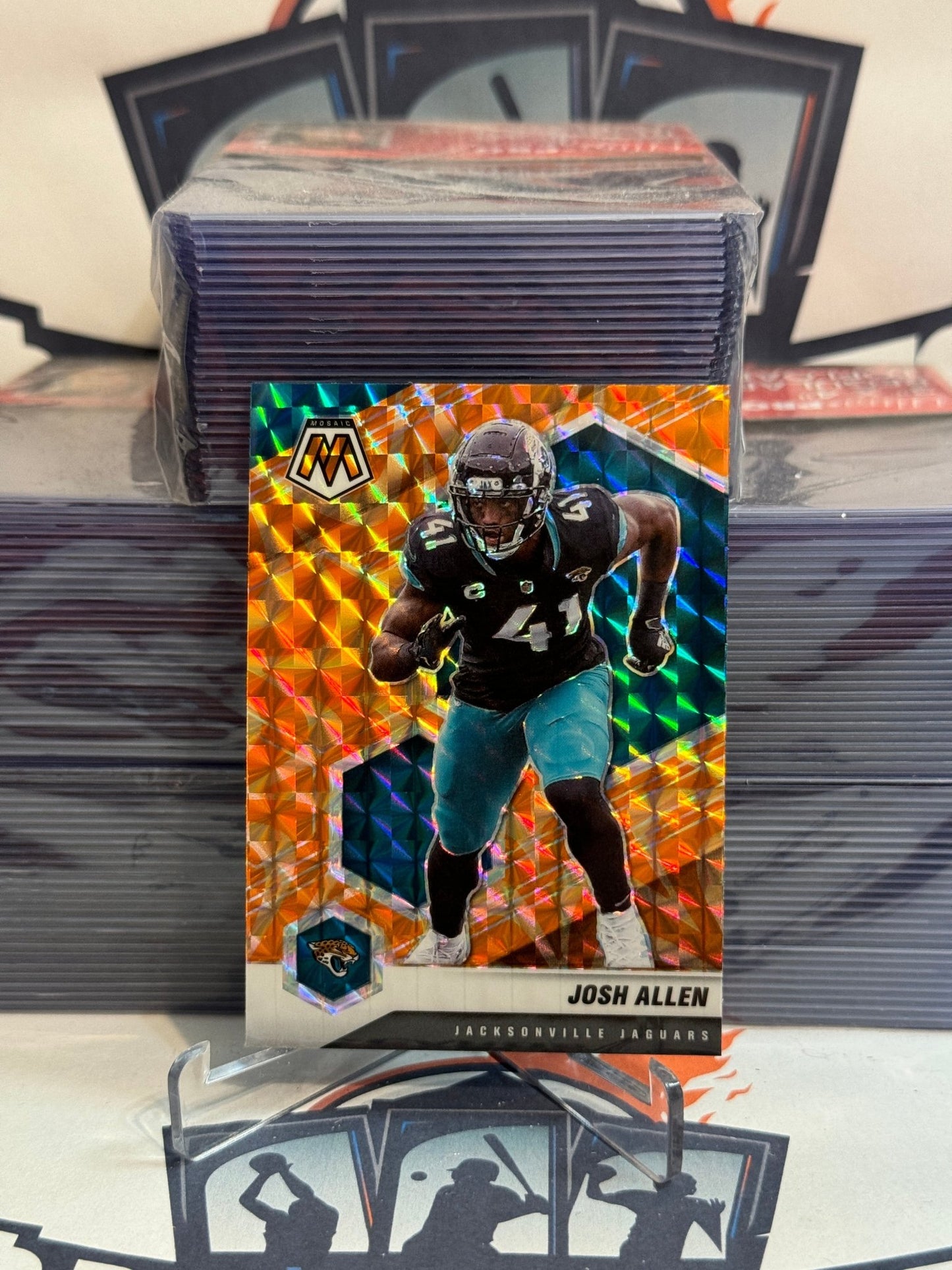 2021 Panini Mosaic (Orange Reactive Prizm) Josh Allen #102