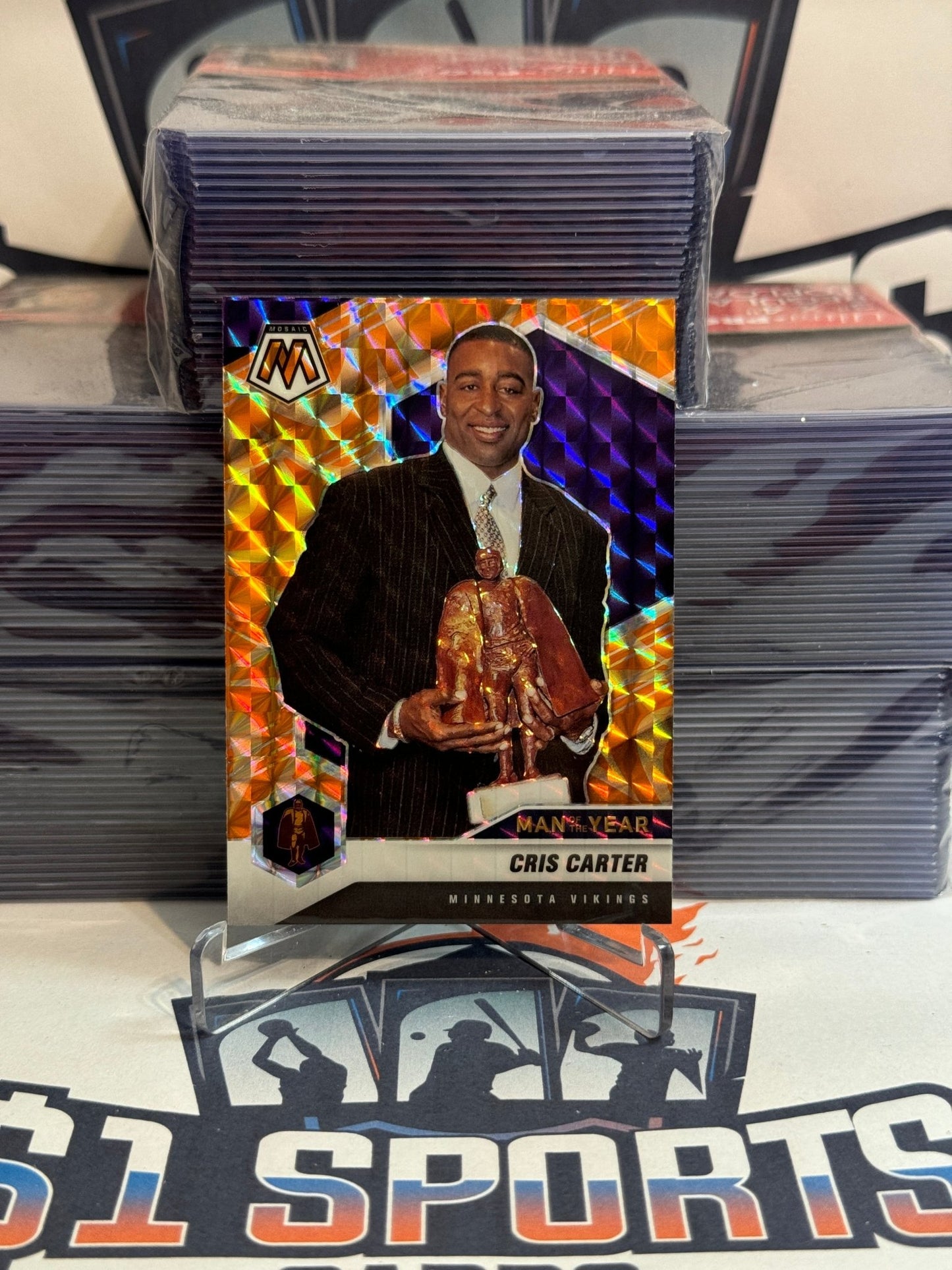 2021 Panini Mosaic (Orange Reactive Prizm, Man of the Year) Chris Carter #277