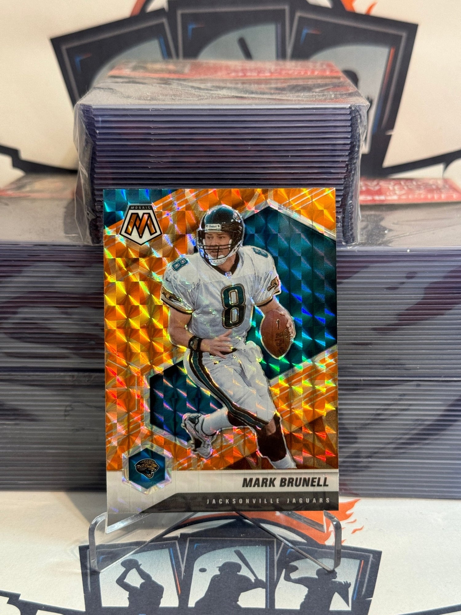 2021 Panini Mosaic (Orange Reactive Prizm) Mark Brunell #97