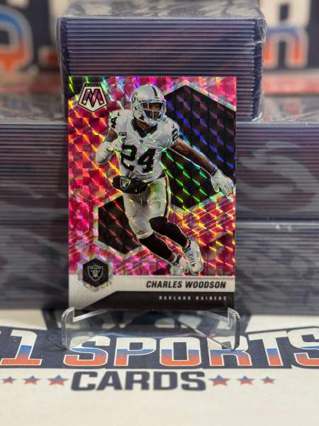 2021 Panini Mosaic (Pink Camo Prizm) Charles Woodson 106