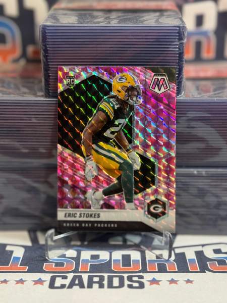 2021 Panini Mosaic (Pink Camo Prizm) Eric Stokes Rookie 347