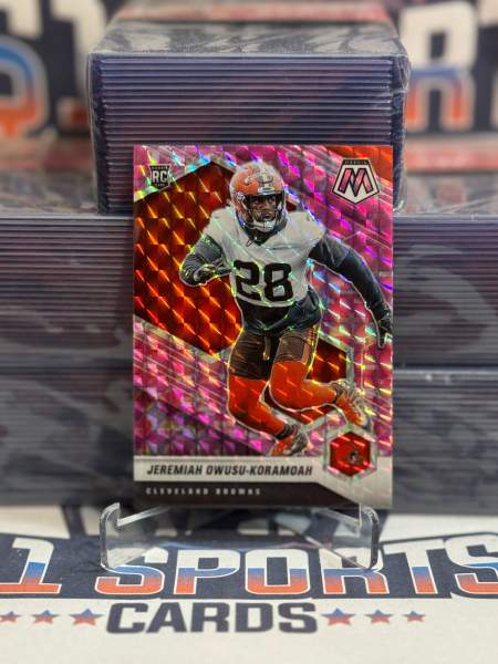 2021 Panini Mosaic (Pink Camo Prizm) Jeremiah Owusu - Koramoah 365
