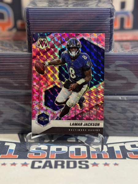 2021 Panini Mosaic (Pink Camo Prizm) Lamar Jackson 19