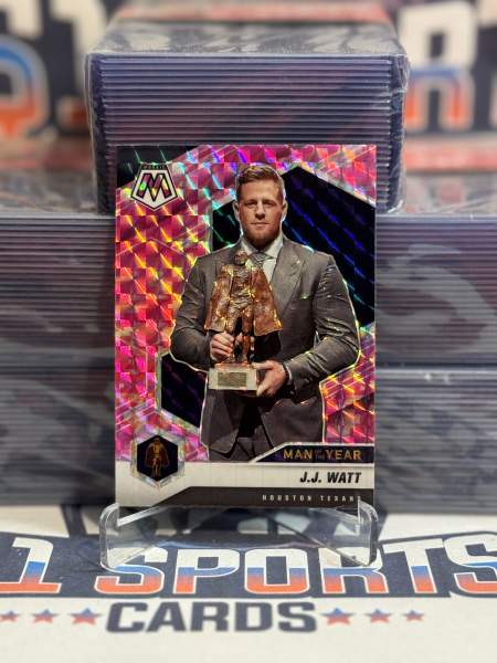 2021 Panini Mosaic (Pink Camo Prizm, Man of the Year) J.J. Watt 272