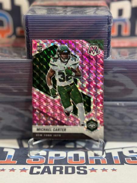 2021 Panini Mosaic (Pink Camo Prizm) Michael Carter Rookie 335