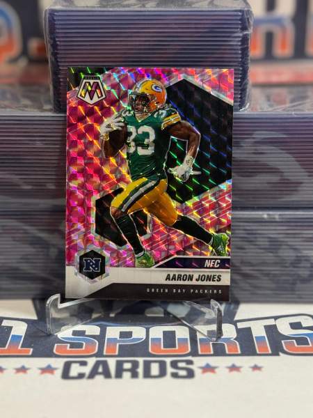 2021 Panini Mosaic (Pink Camo Prizm, NFC) Aaron Jones 212