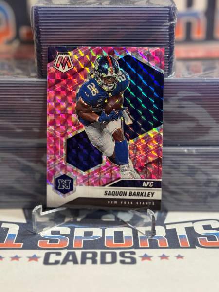 2021 Panini Mosaic (Pink Camo Prizm, NFC) Saquon Barkley 211