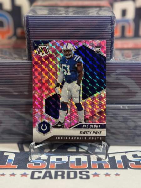 2021 Panini Mosaic (Pink Camo Prizm, NFL Debut) Kwity Paye Rookie 260
