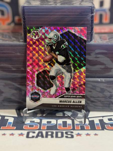 2021 Panini Mosaic (Pink Camo Prizm, Super Bowl MVPs) Marcus Allen 298