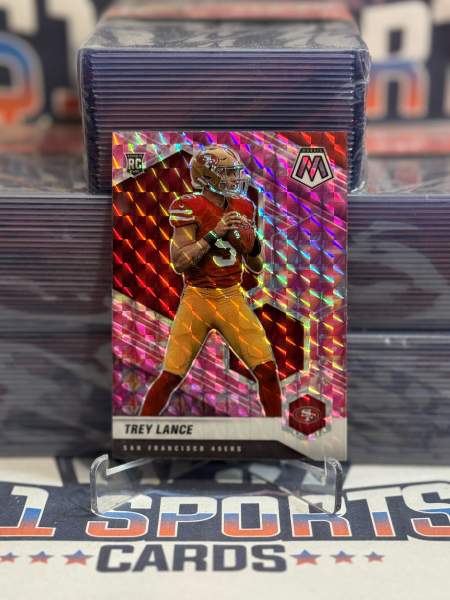 2021 Panini Mosaic (Pink Camo Prizm) Trey Lance Rookie 303