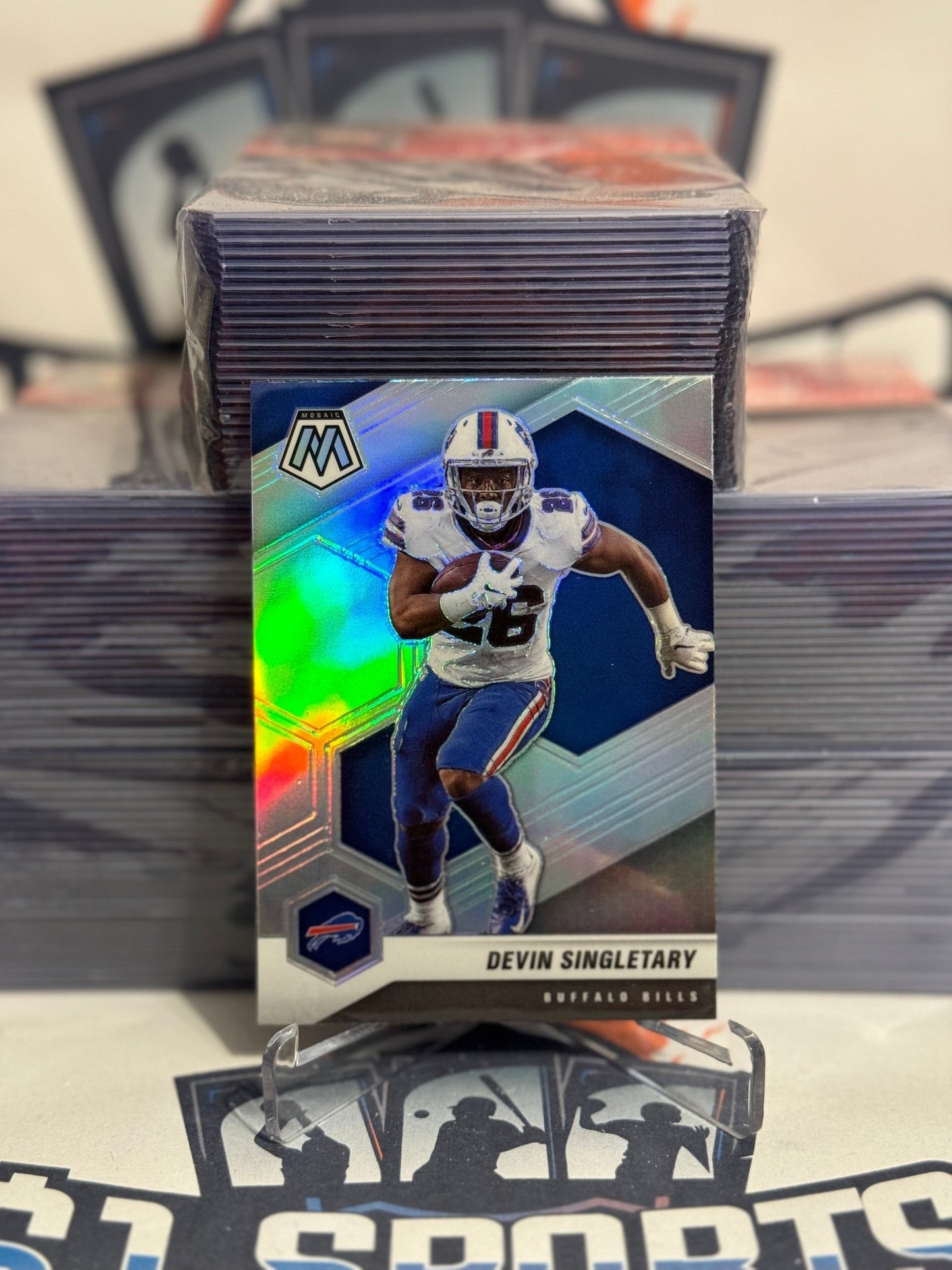 2021 Panini Mosaic (Silver Prizm) Devin Singletary #30