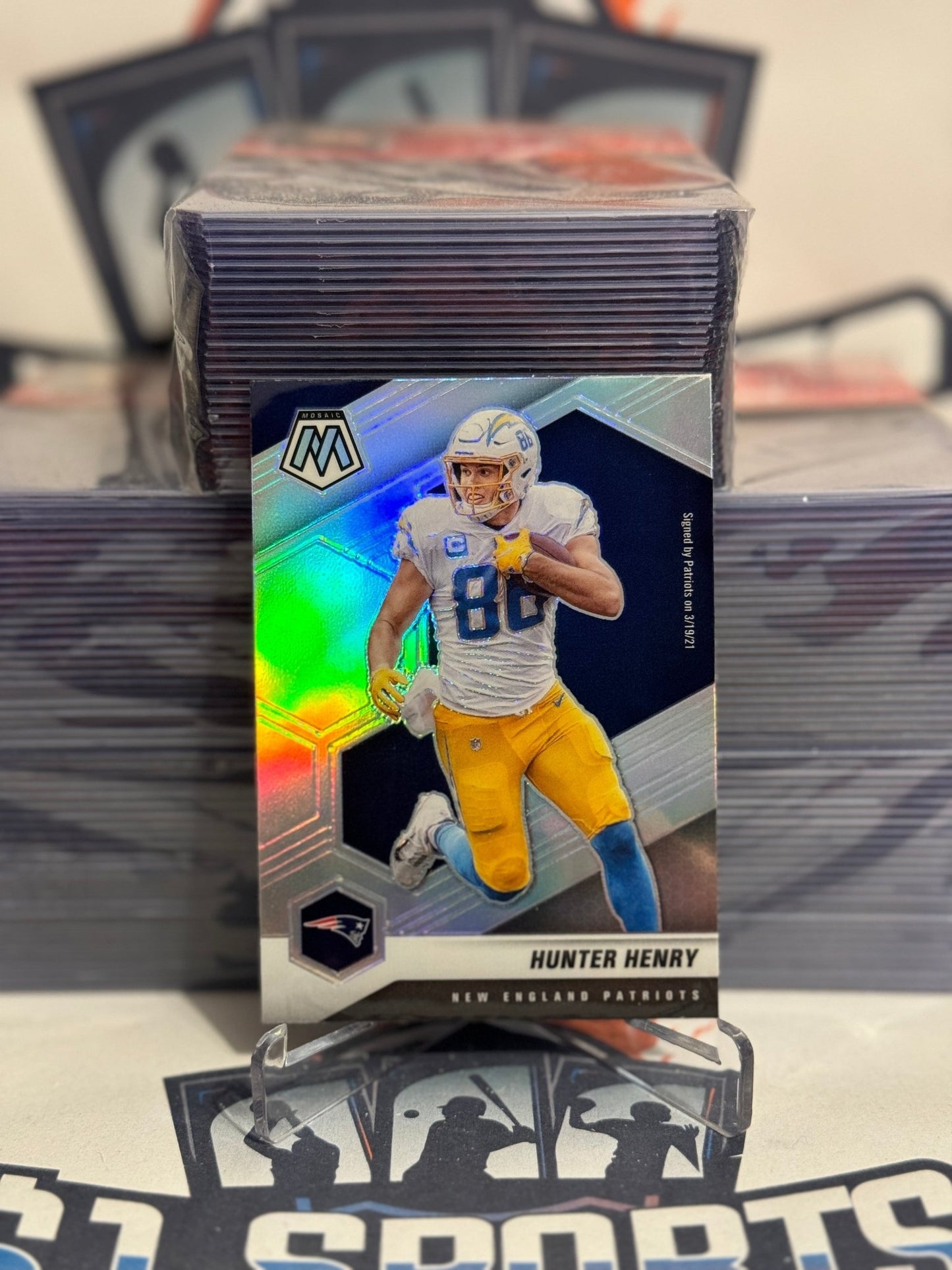 2021 Panini Mosaic (Silver Prizm) Hunter Henry #138