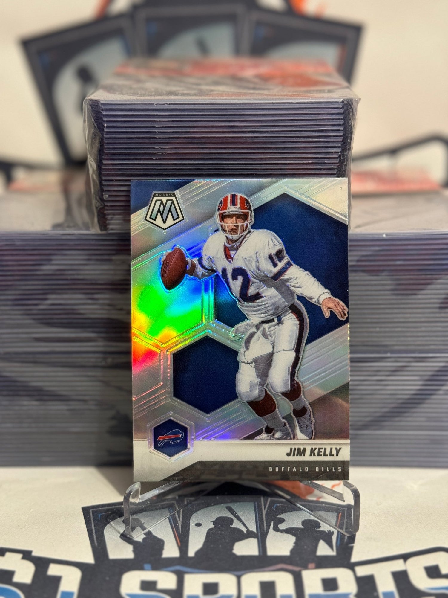 2021 Panini Mosaic (Silver Prizm) Jim Kelly #27