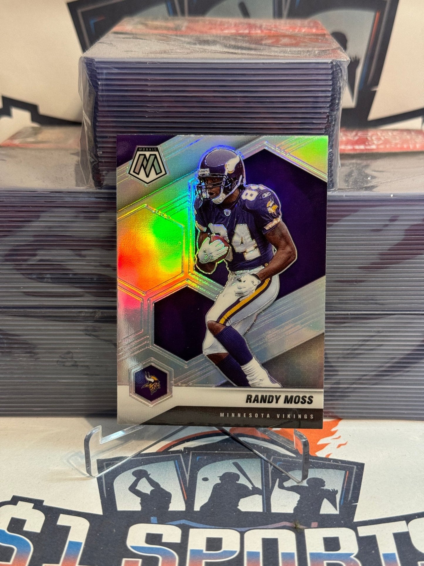 2021 Panini Mosaic (Silver Prizm) Randy Moss #130