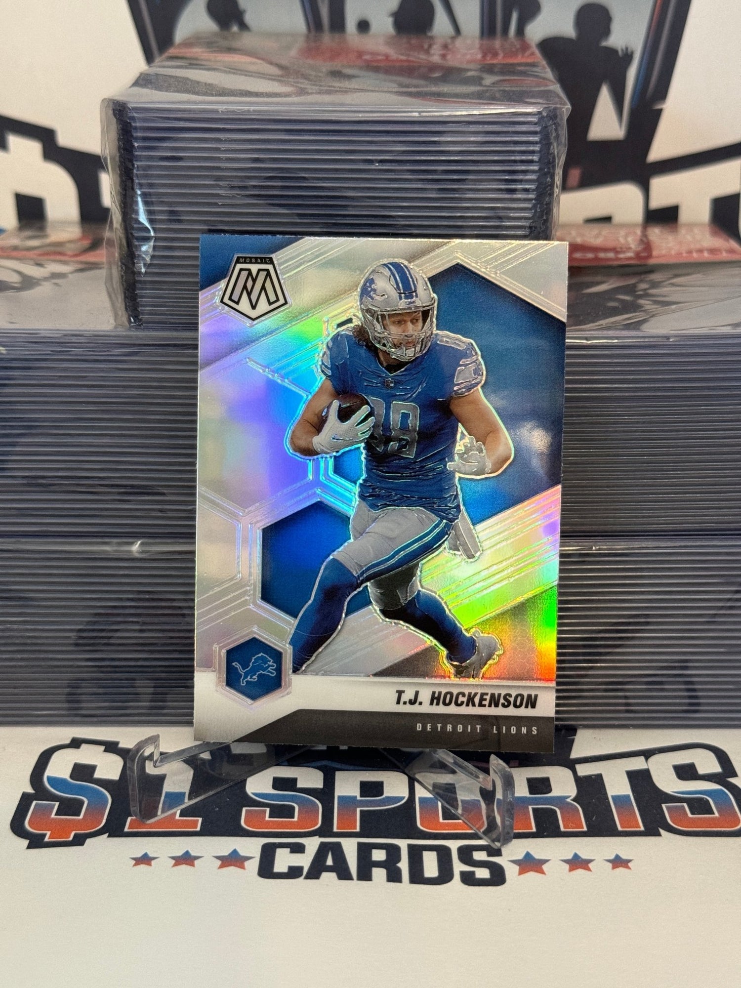 2021 Panini Mosaic (Silver Prizm) T.J. Hockenson #74