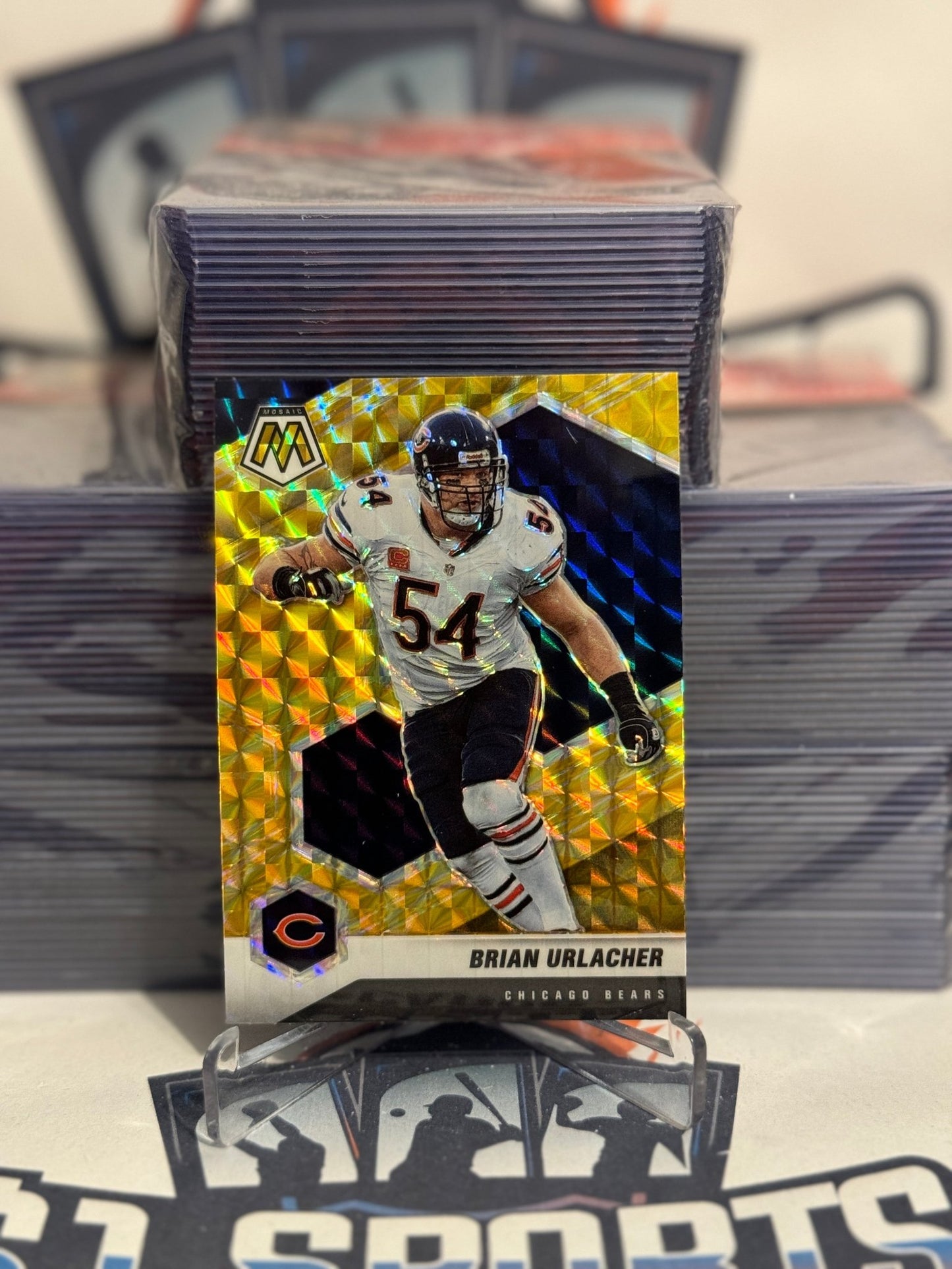 2021 Panini Mosaic (Yellow Reactive Prizm) Brian Urlacher #41